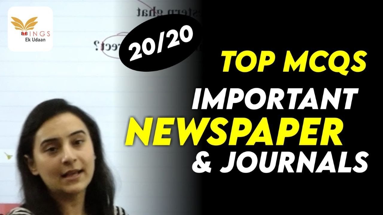 SET 40-Top MCQs ON Newspaper & Journals of INDIA by Yashodhra maam