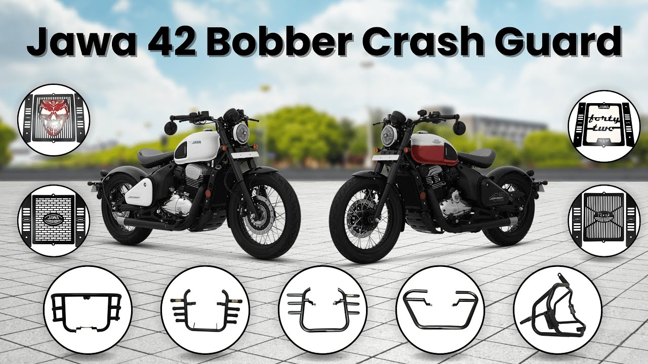 Top 5 Jawa 42 Bobber Crash Guards | 42 Bobber Modification | Ghost Radiator | Sans Classic Parts🔥🔥🔥