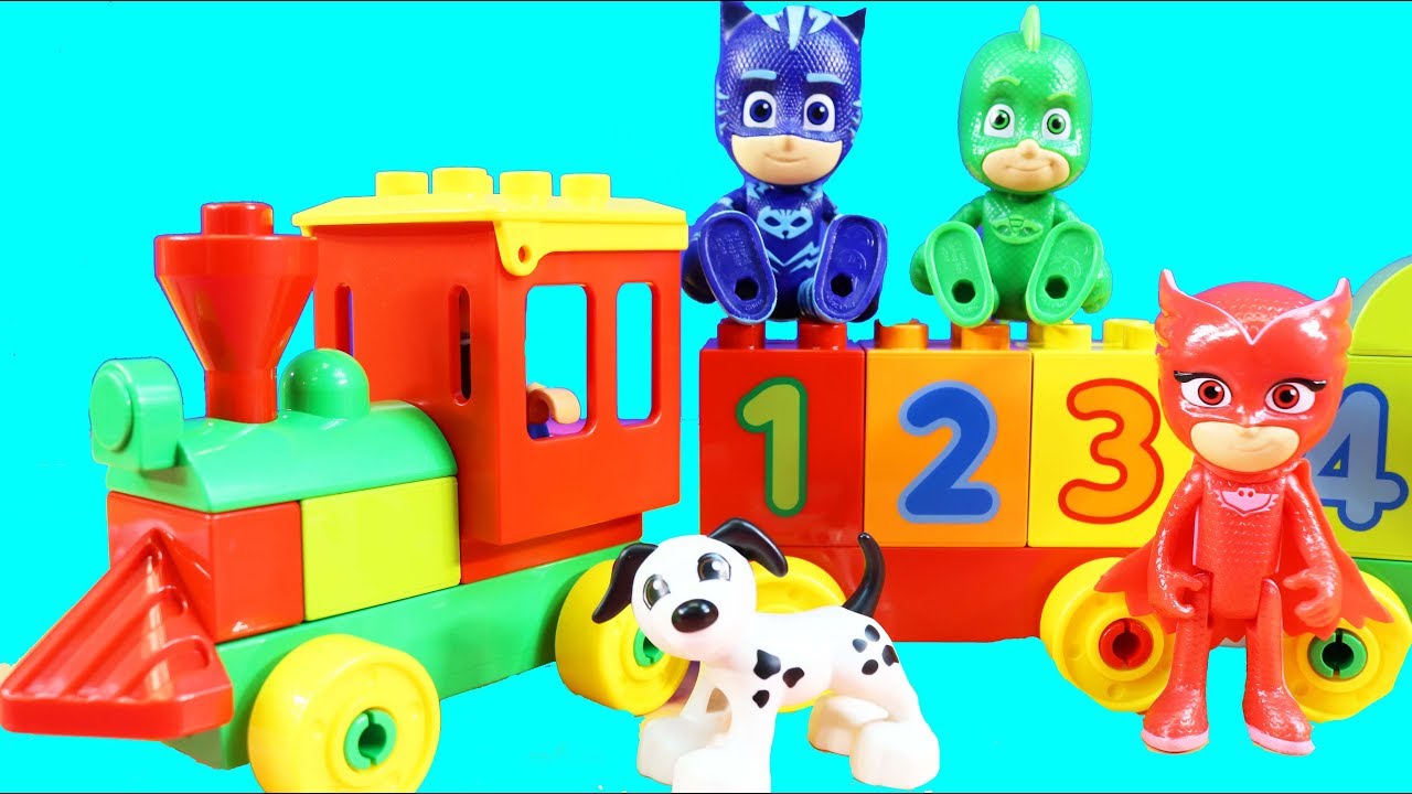 Building A Train With Blocks | PJ Masks Adventure