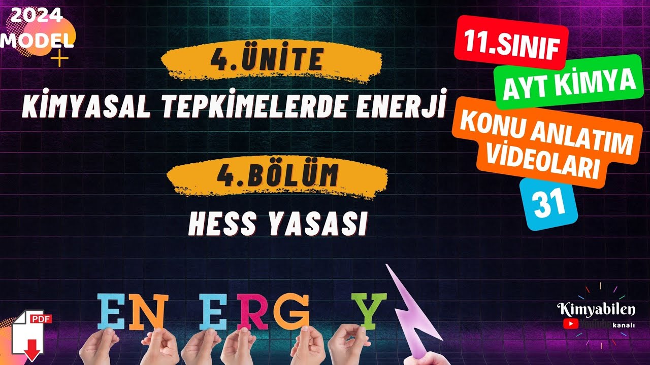 HESS YASASI -  11.SINIF KİMYA - AYT KİMYA