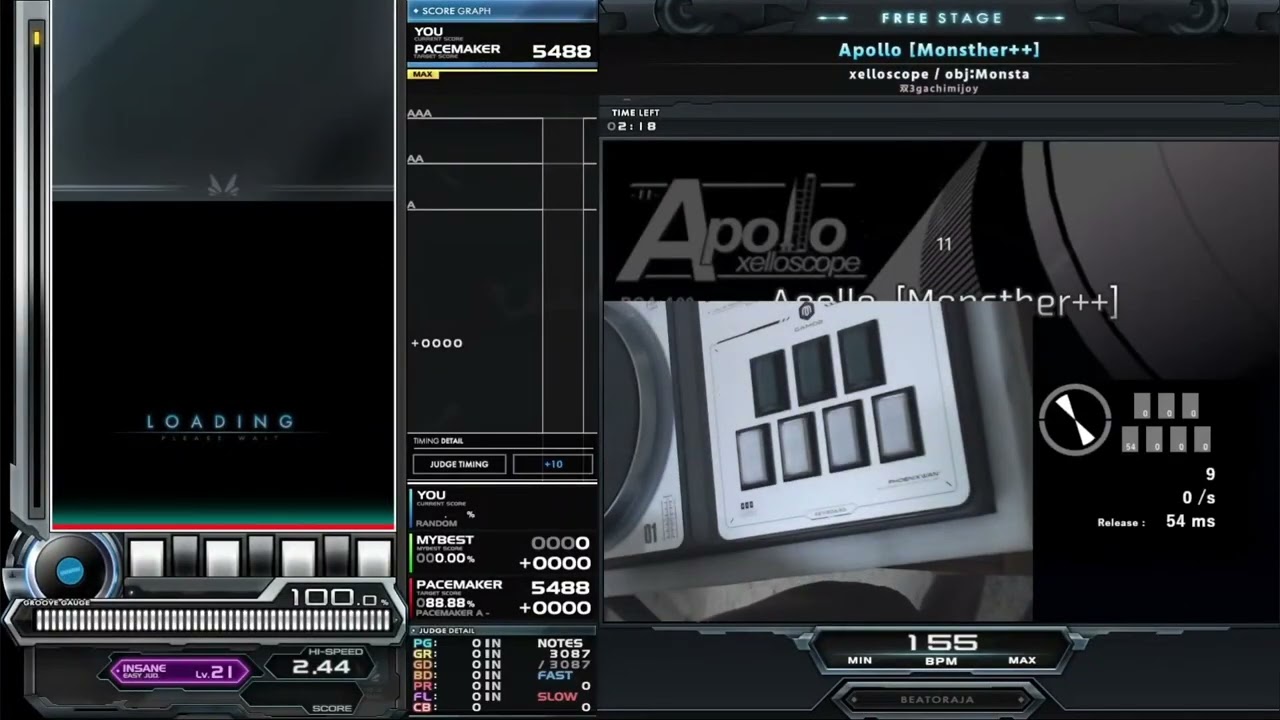双3 Apollo [Monsther++] HARD CLEAR｜発狂BMS