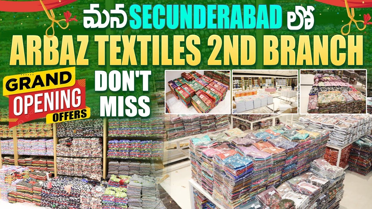 Aug 2 Grand Opening – Arbaz Textiles New Branch in Secunderabad 💥 Fashion Lovers Must Watch