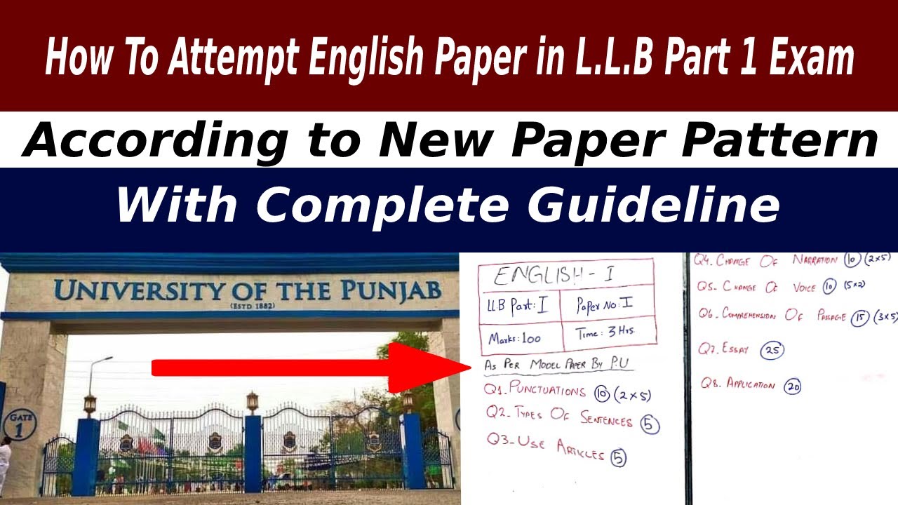 How To Attempt English Paper in LLB Part 1 Exam | According to new Paper pattern 2022 | Lisals Law