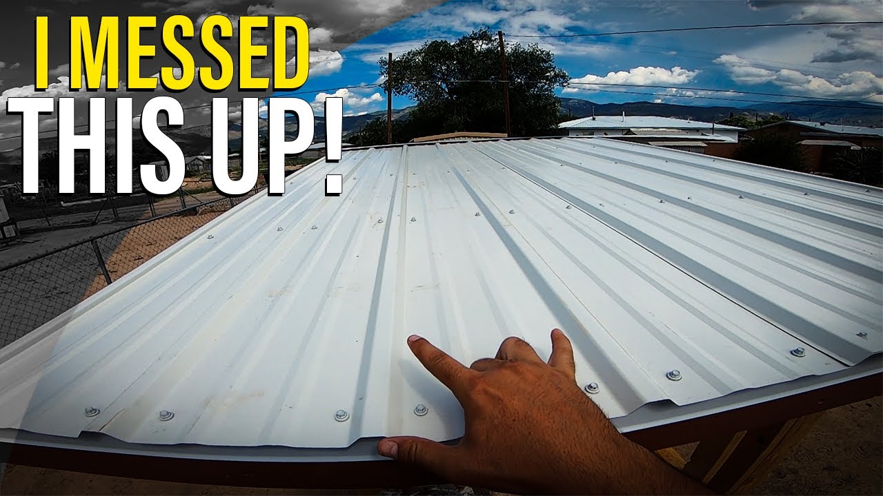 Chicken Coop Progress pt. 3 and Metal Roofing Mistake!