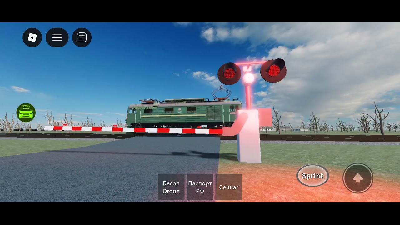 Жд перезд в Roblox