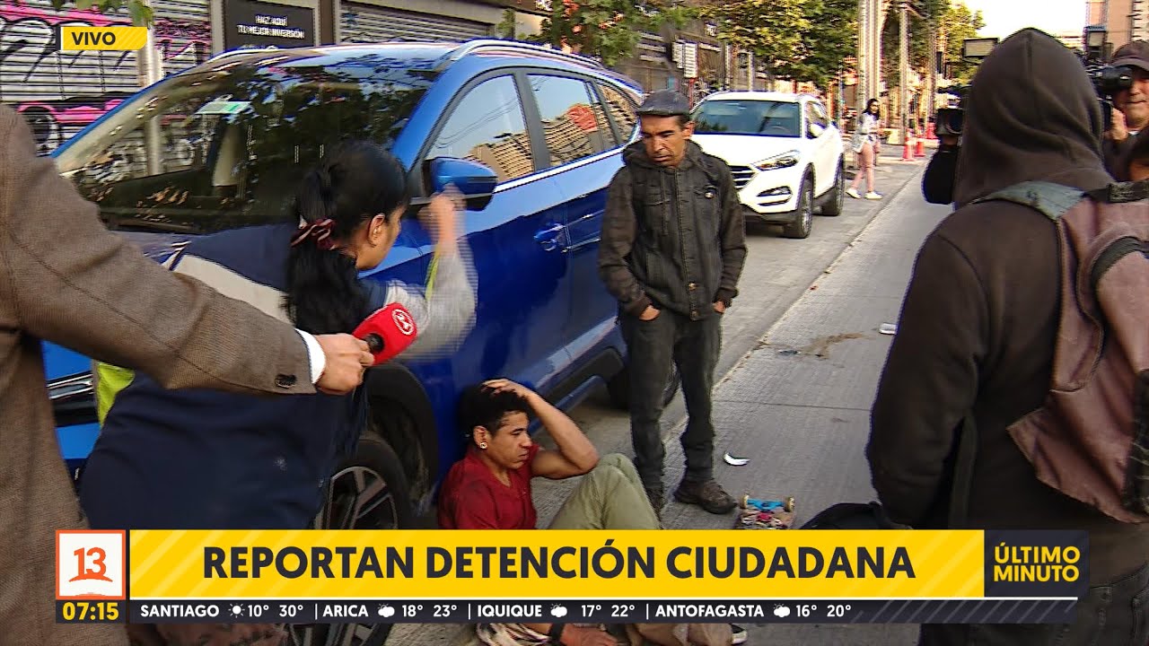 Detención ciudadana en Santiago: sujeto robó por segunda vez a misma mujer