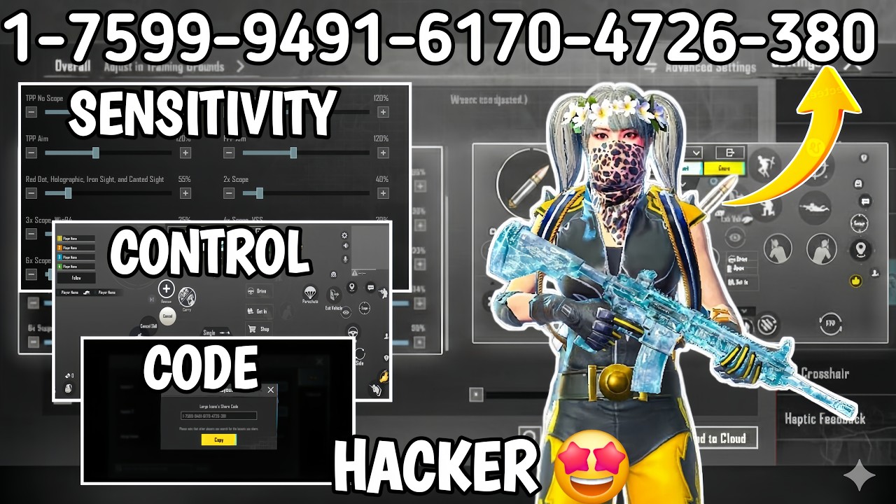 NEW UPDATE 4.3 🔥 BEST SENSITIVITY CODE + CONTROL SETTINGS PUBG MOBILE /BGMI