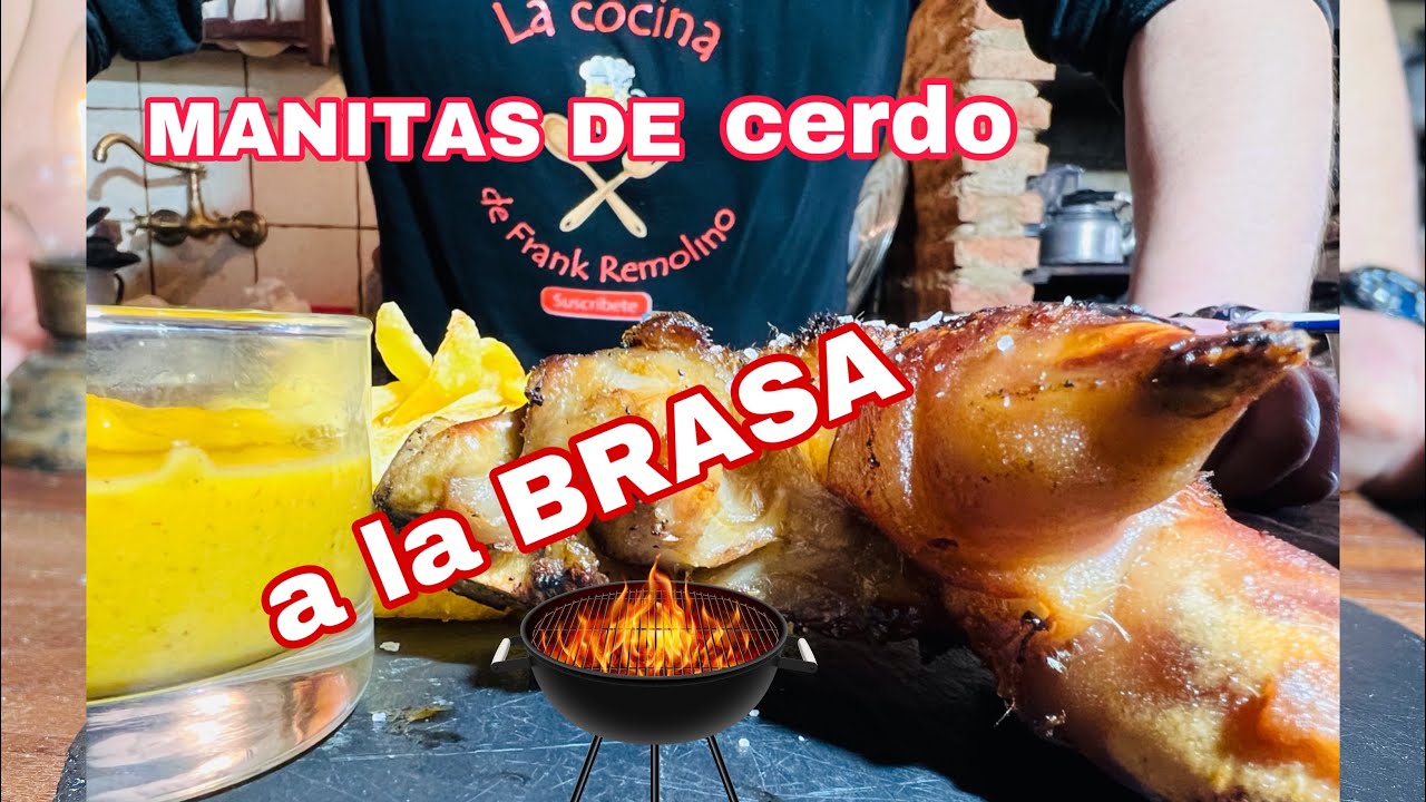 MANITAS DE CERDO A LA BRASA, RIQUÍSIMA RECETA Y FACIL DE HACER, CRUJIENTES, CON SALSA DE MIEL