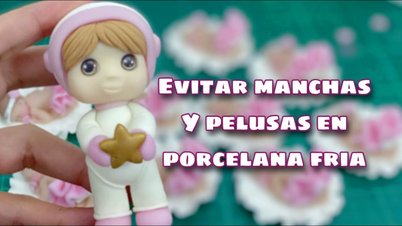 COMO EVITAR PELUSAS Y MANCHAS EN PORCELANA FRIA BLANCO Y COLORES CLAROS