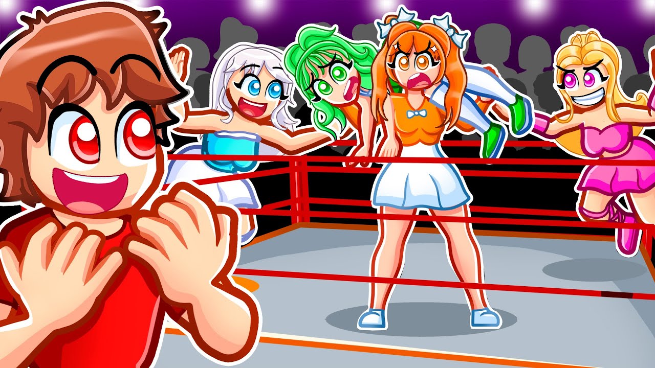 Techy & Ashley VS Emma & Ava In WWE...