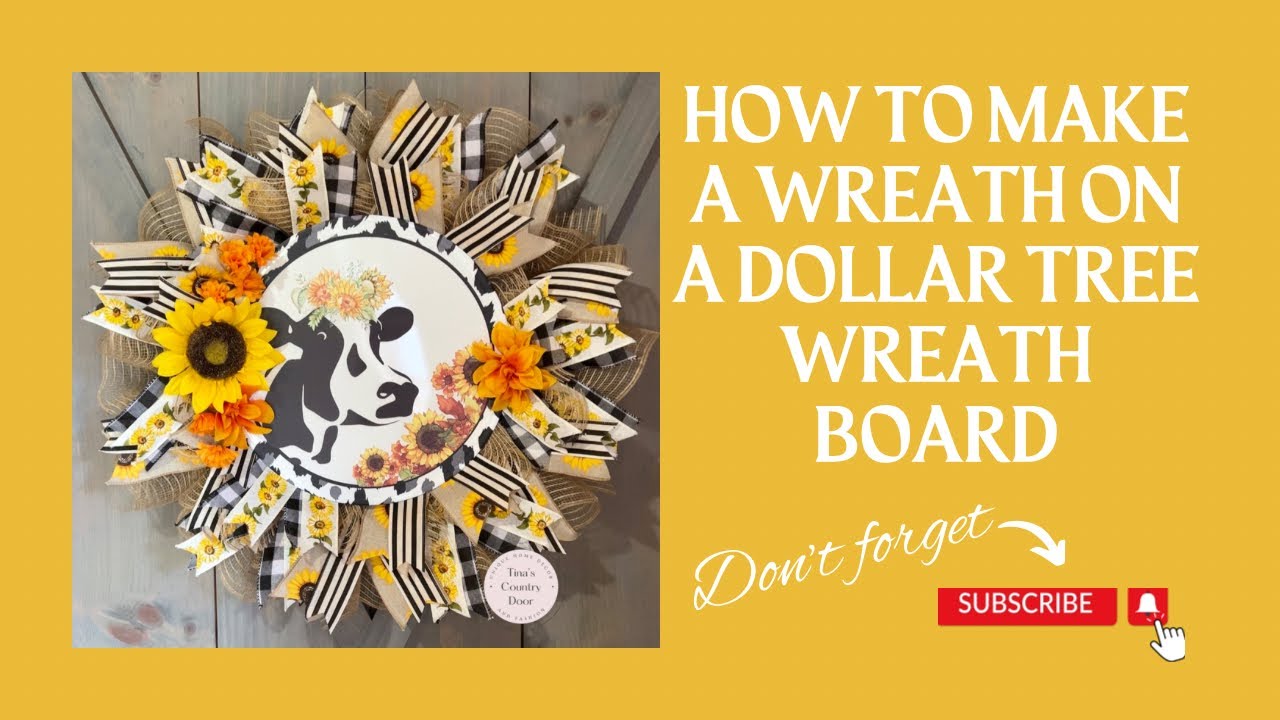How to Use the Dollar Tree Wreath Board to Make a Wreath With a Sign from Beebeecraft