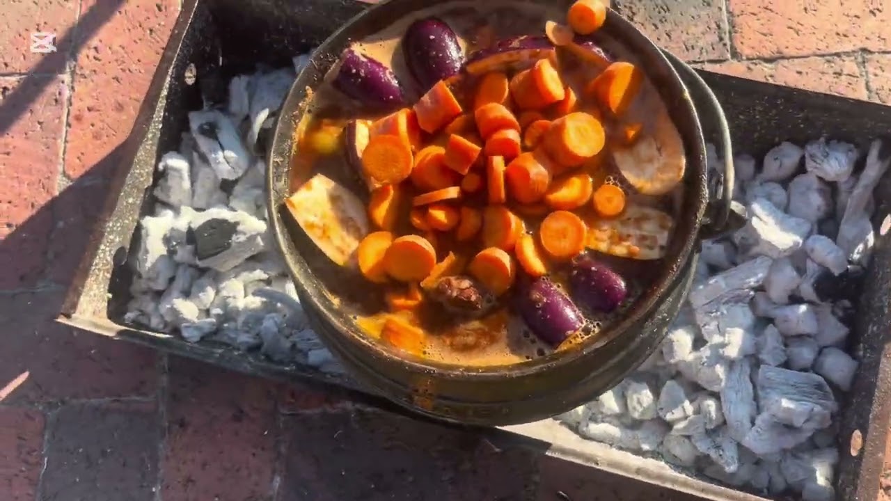 Lamb and vegetable potjie