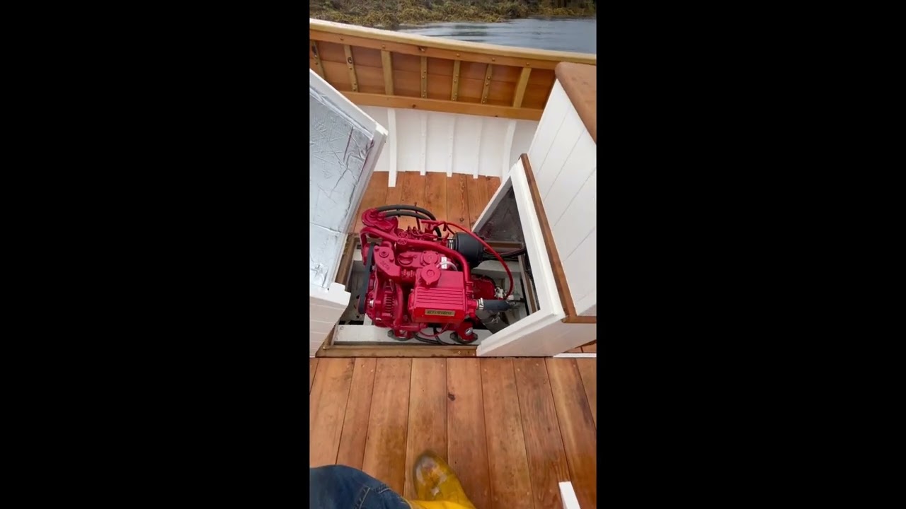 17ft carvel launch Dal Riada on sea trials Loch Ewe Scottish Highlands