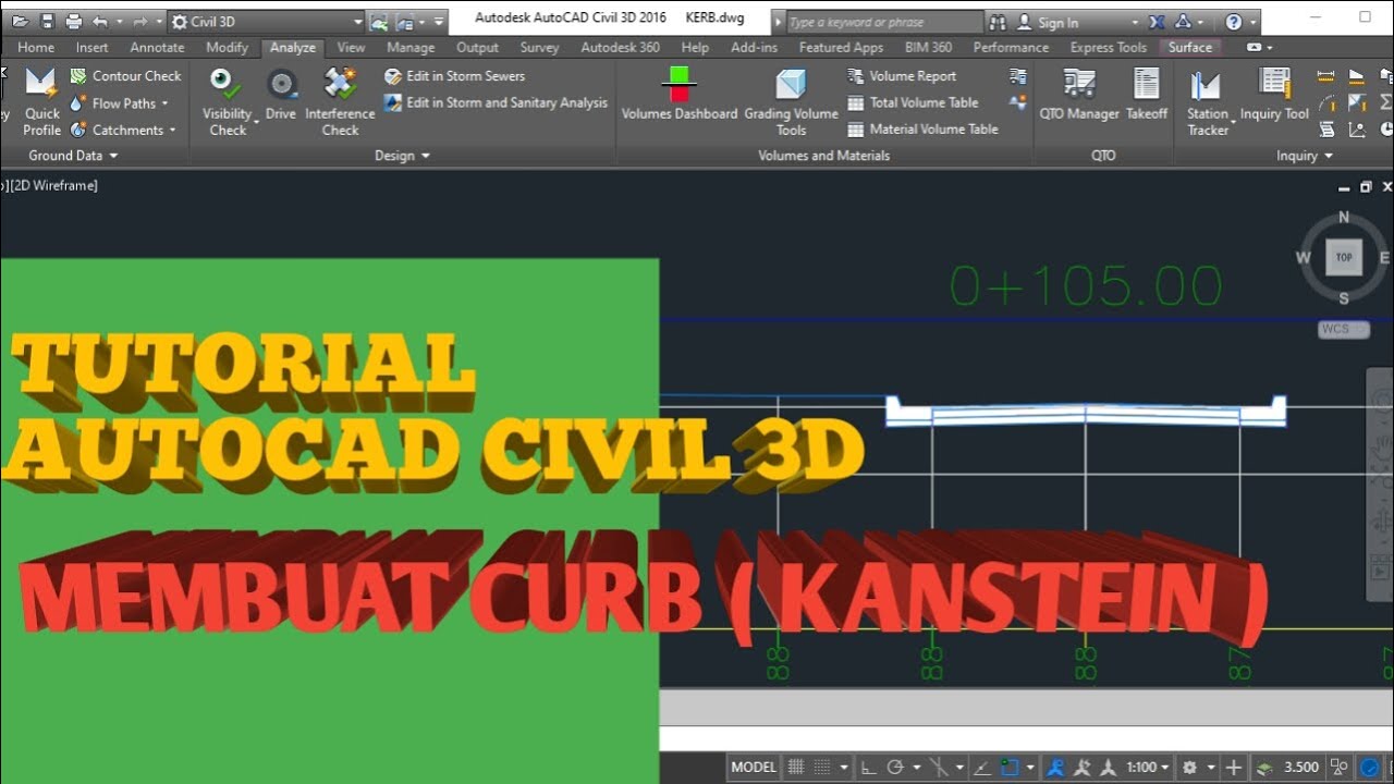 MEMBUAT GAMBAR KANSTEIN ( CURB )- DI AUTOCAD CIVIL 3D