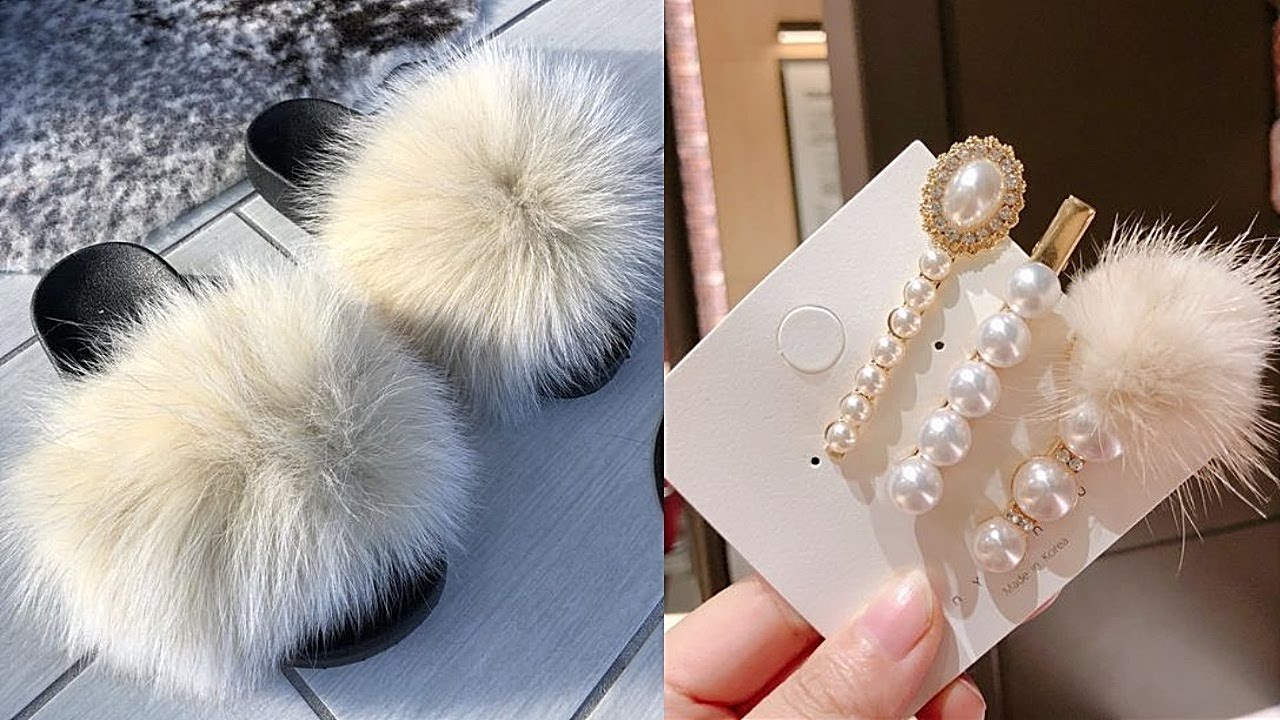 DIY Fluffy Slides & Fashion Jewelry Idea