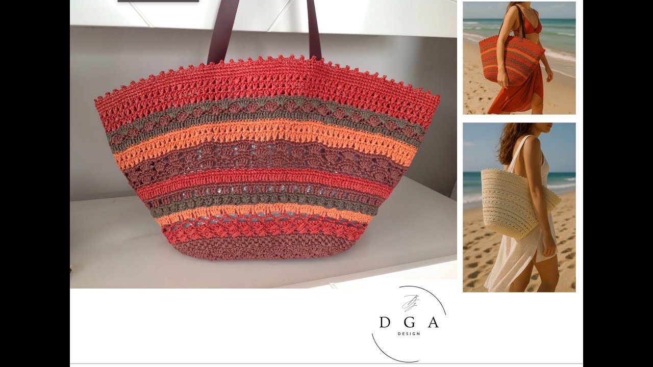 Çok Örnekli Kano Plaj Çantası (1.Bölüm)/ Raffia Beach Bag(Part 1) #crochet #bag #knitting #diy #bag