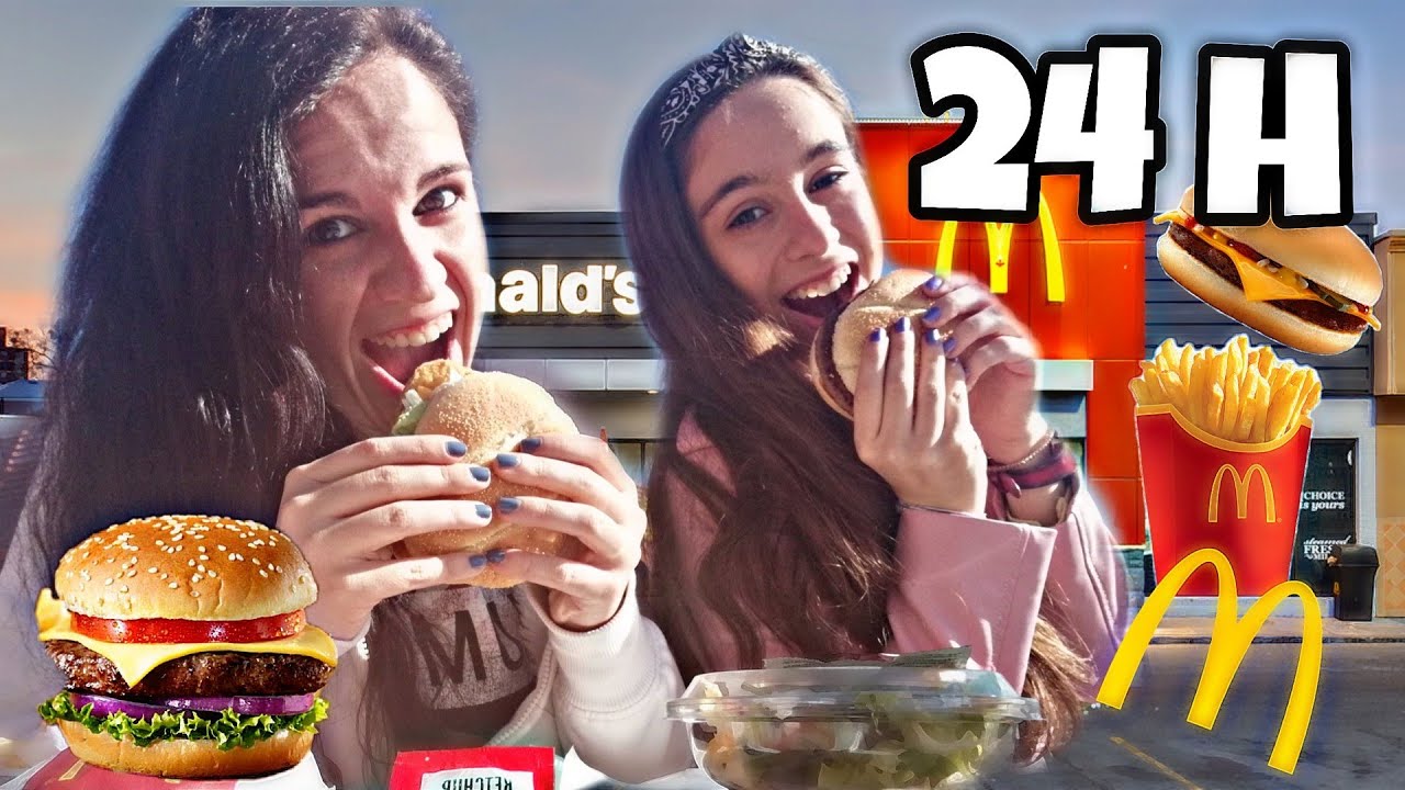 24 HORAS COMIENDO en MCDONALDS!! 🍔🍟 || Sweet Sisters