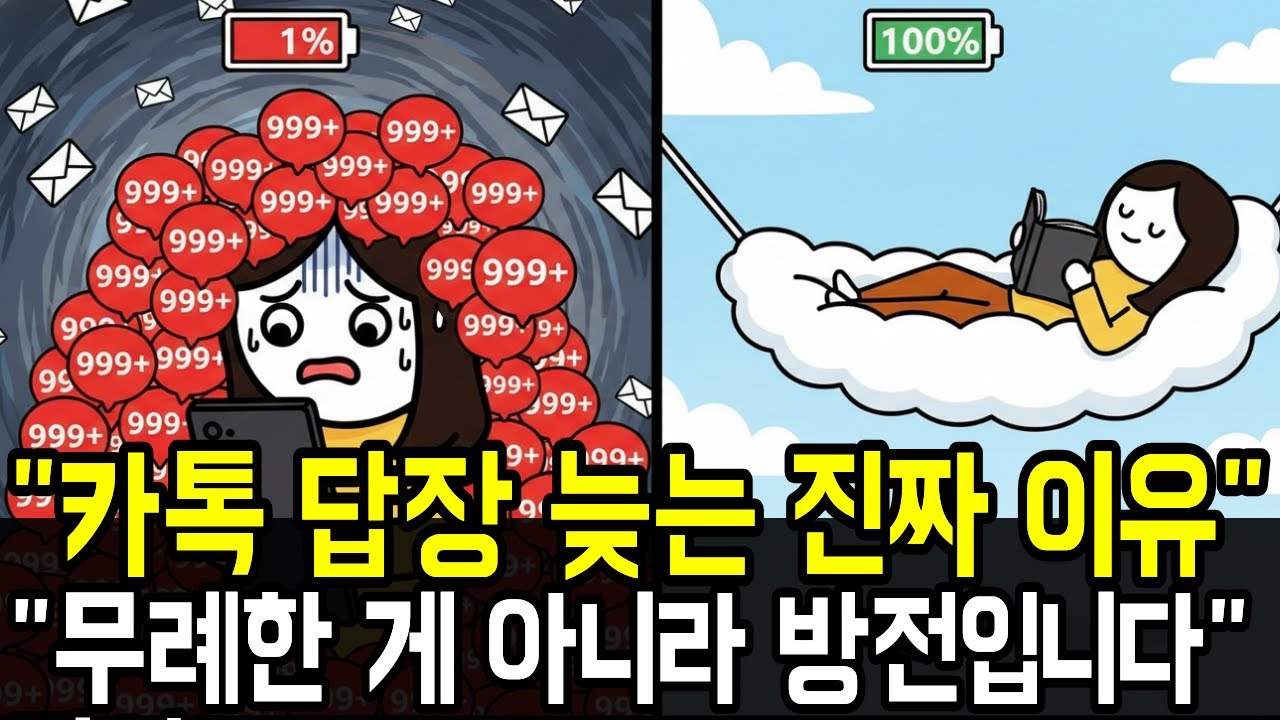 카톡 답장 늦는 진짜 이유 | 무례한 게 아니라 에너지 관리입니다