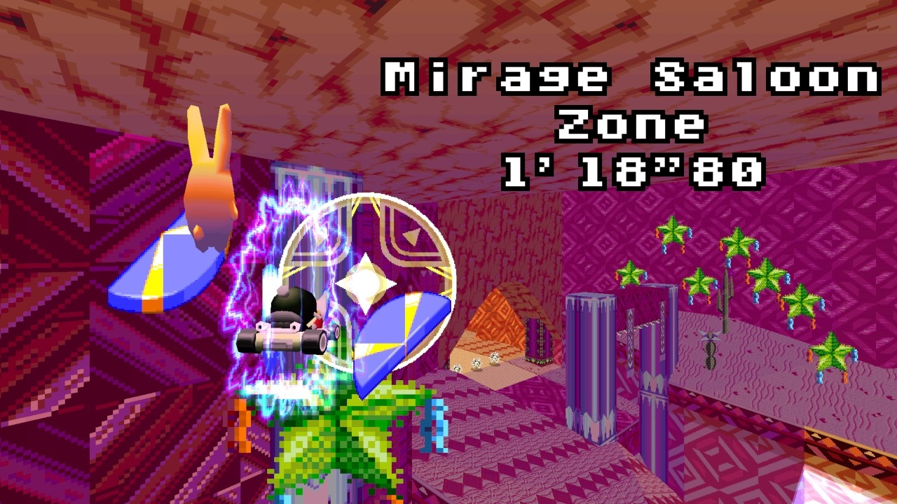 Ring Racers (v2.4): Mirage Saloon Zone in 1'18