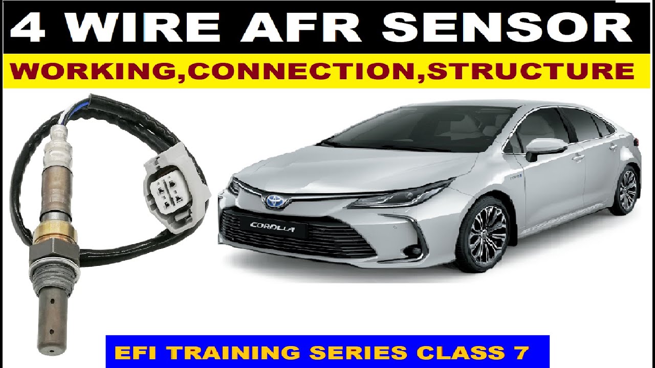 4wire AFR sensor Working,4-wire air fuel ratio Wide-band O2 oxygen sensor wiring ECM. EFI Training.
