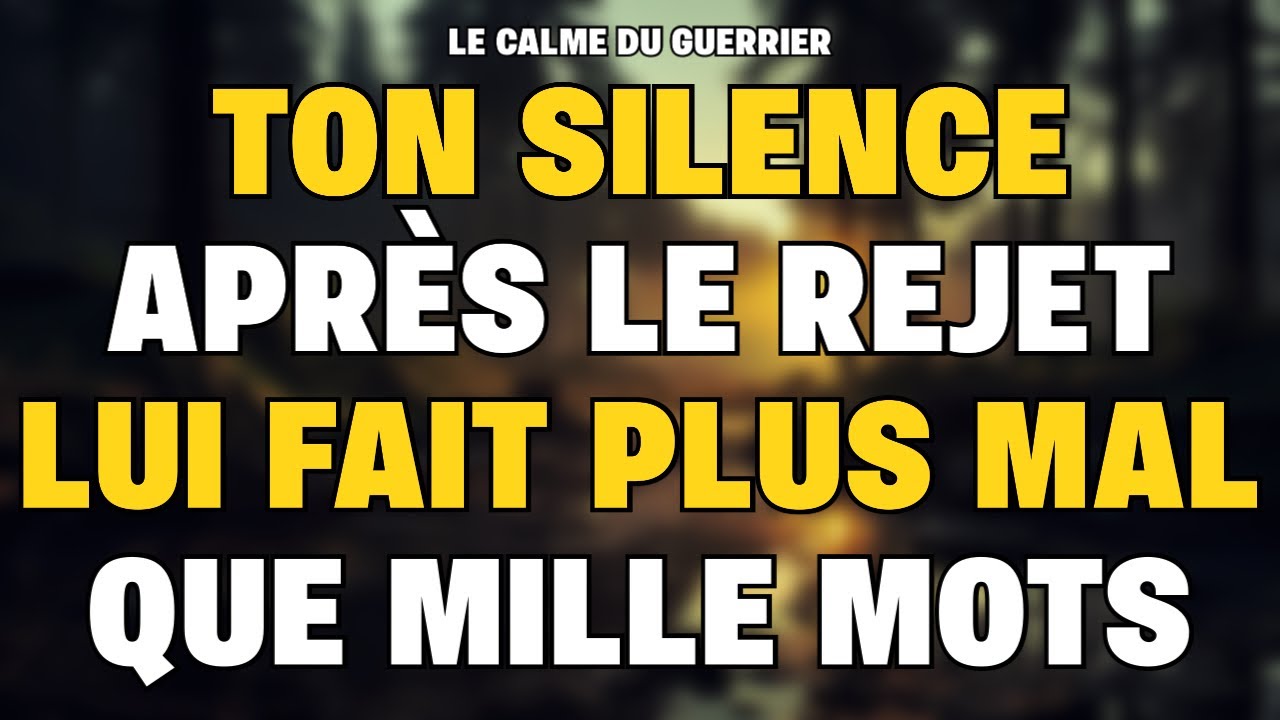 Le pouvoir du silence après le rejet : tu détruis son monde