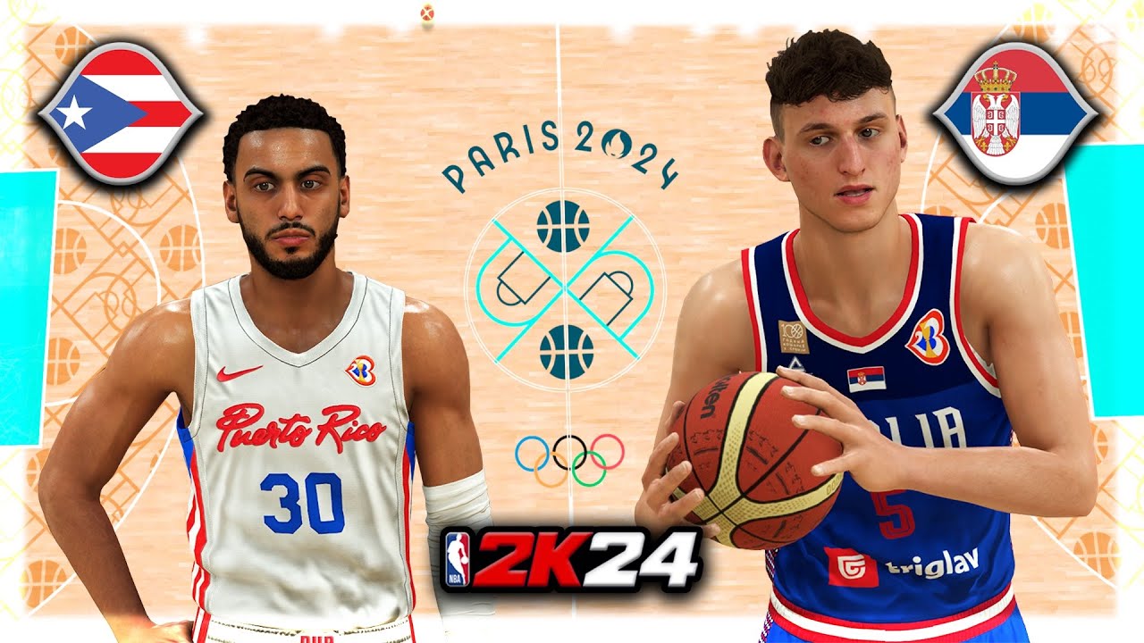 PUERTO RICO vs. SERBIA - Olympics Paris 2024 - NBA 2K24