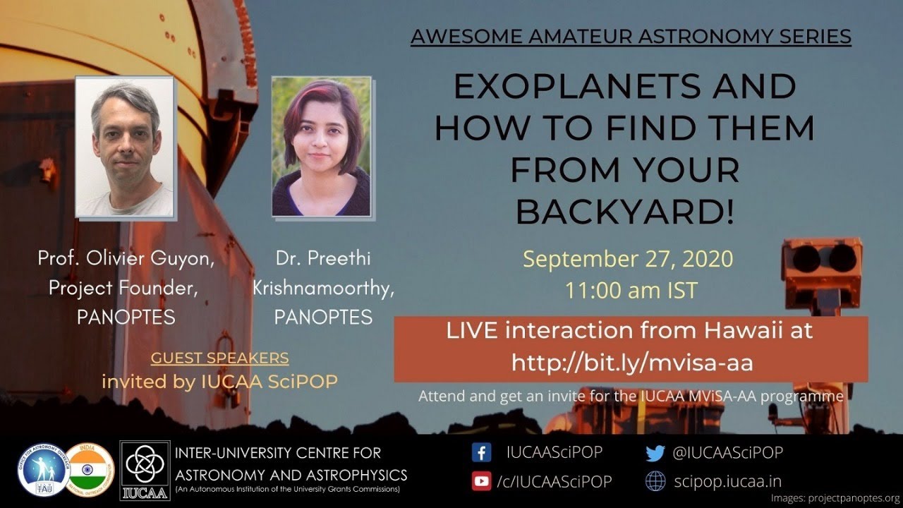 Am-Astro Talk : Exoplanets and how to find them from your backyard!