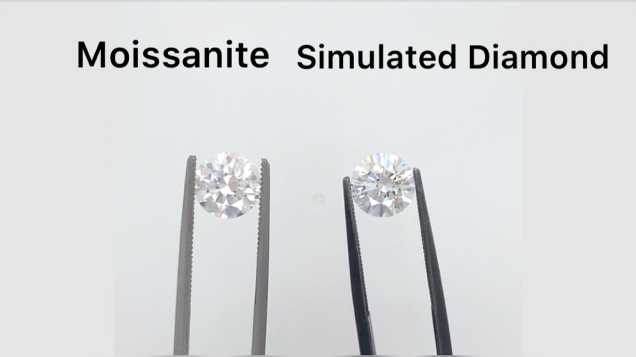 Comparison Video : Moissanite VS Simulated Diamond by Lannyte Gemstones