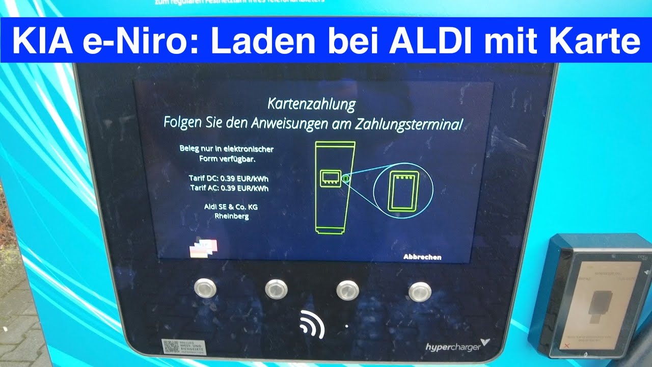 KIA e-Niro: Laden bei ALDI mit Karte