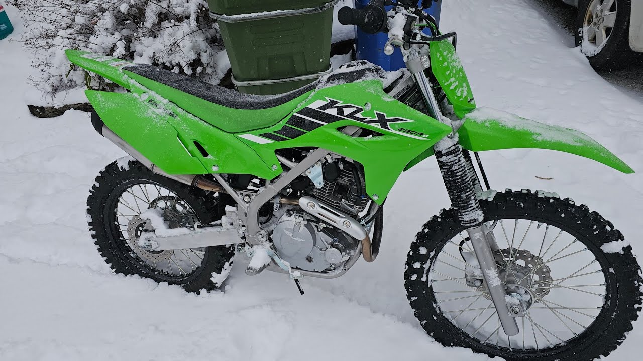 Winter wonderland on the KLX230R 