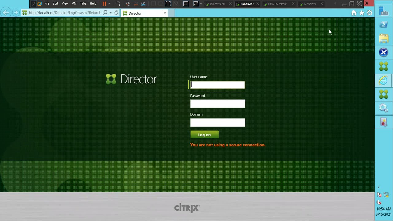 Citrix Director online Training - Unable to launch VDI machine