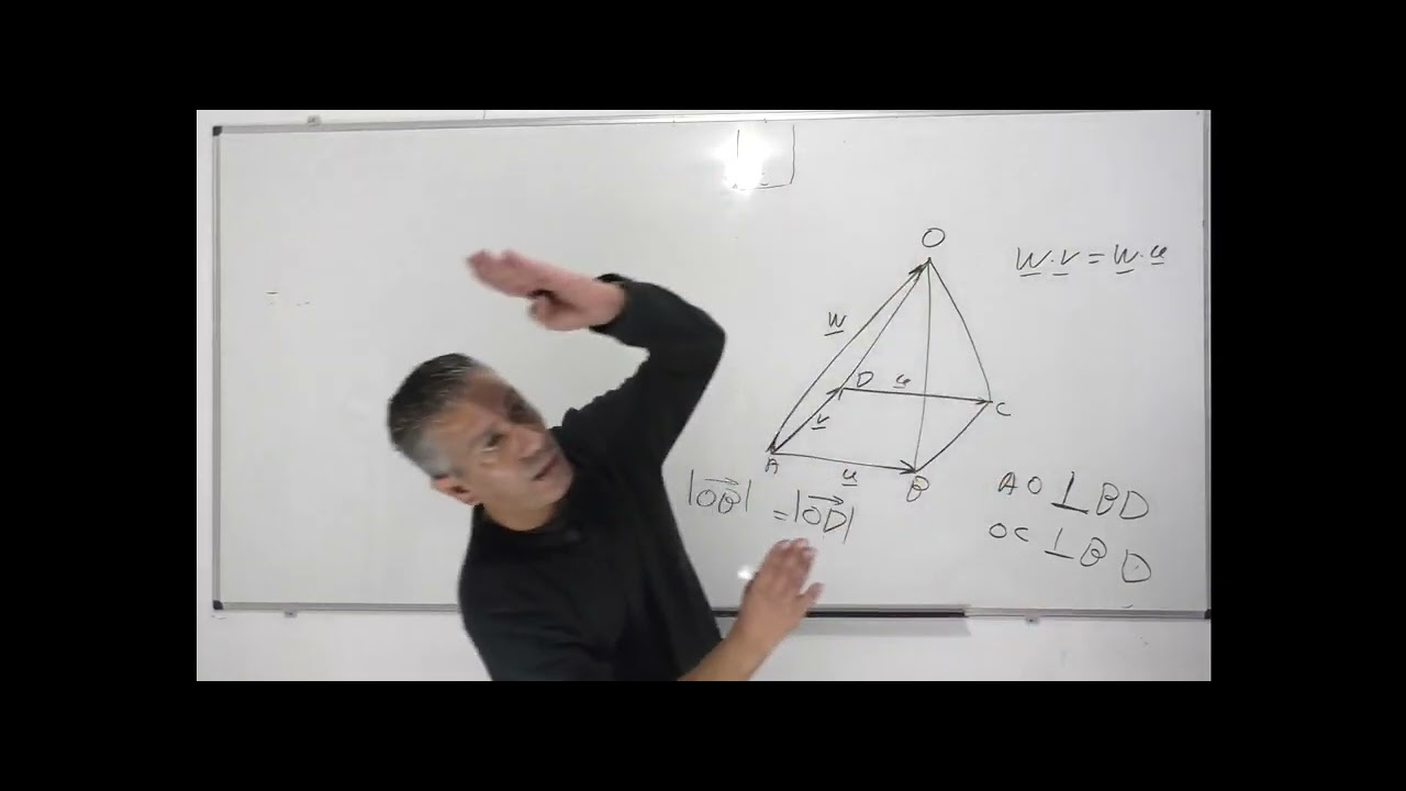קורס הוקטור הגיאומטרי-שיעור 36- בעיות במרחב -פירמידה .
