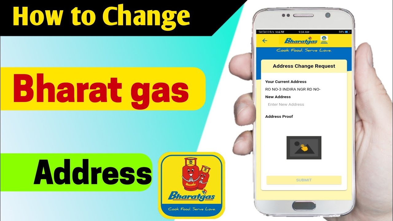 How to change address in bharatgas