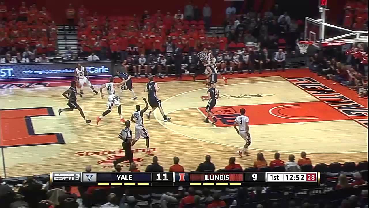 Malcolm Hill Rebound and Dunk vs. Yale