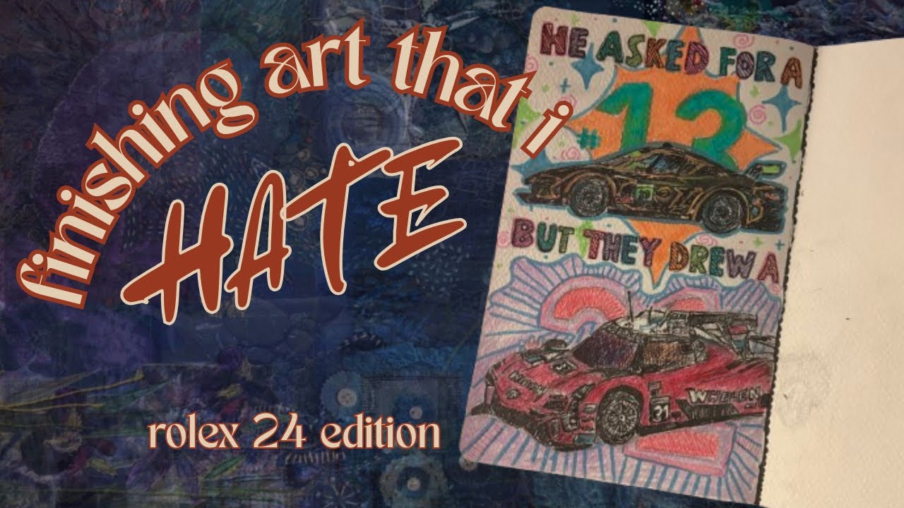 FINISHING ART THAT I HATE /// Rolex 24 Sketchbook Page
