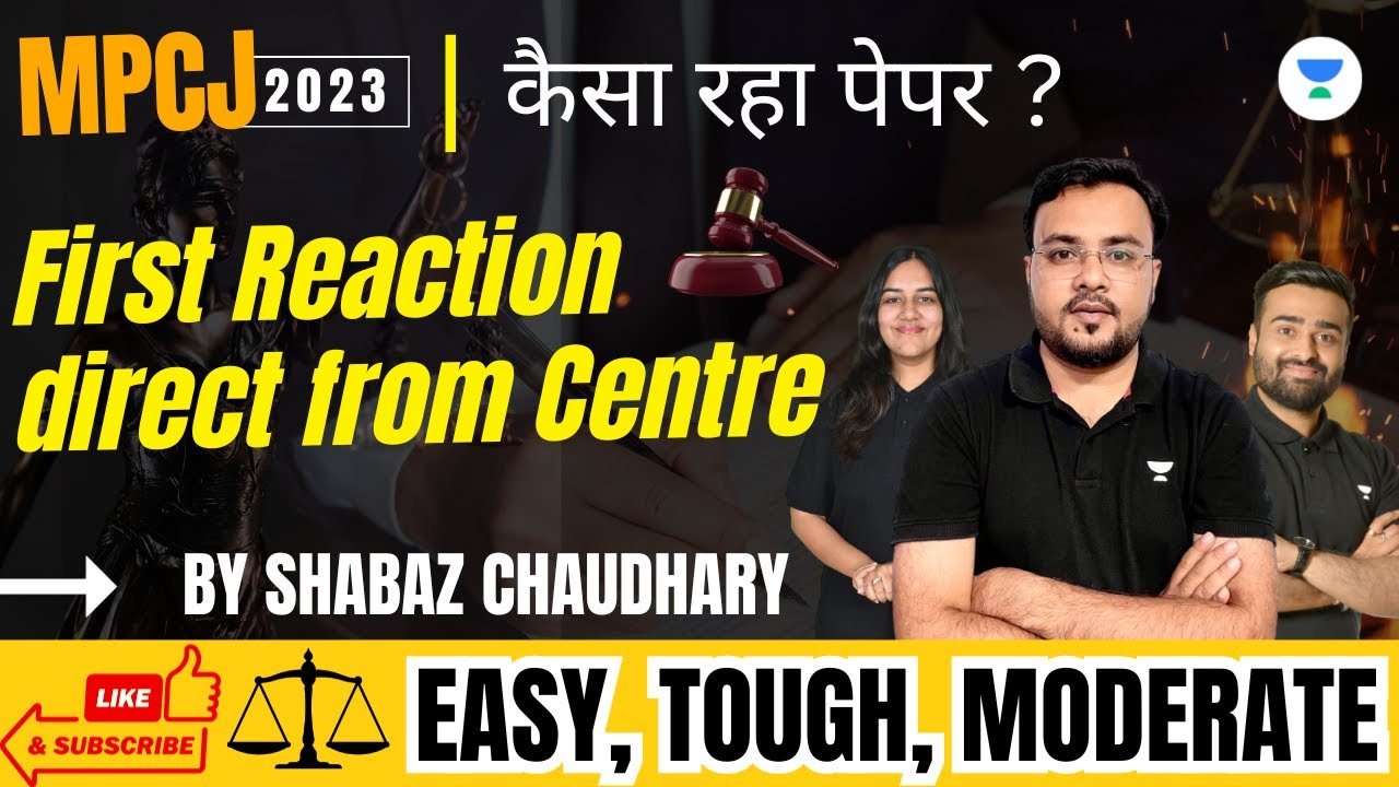 MP Judiciary Exam Analysis | MPCJ Exam Analysis | MP Civil Judge 2023 Live Paper Analysis