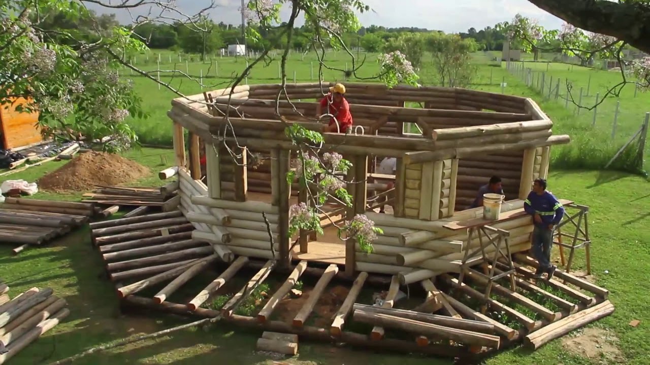 Inti Roca Construcción de cabañas con troncos  Machimbrados -  Construccion de Octogono