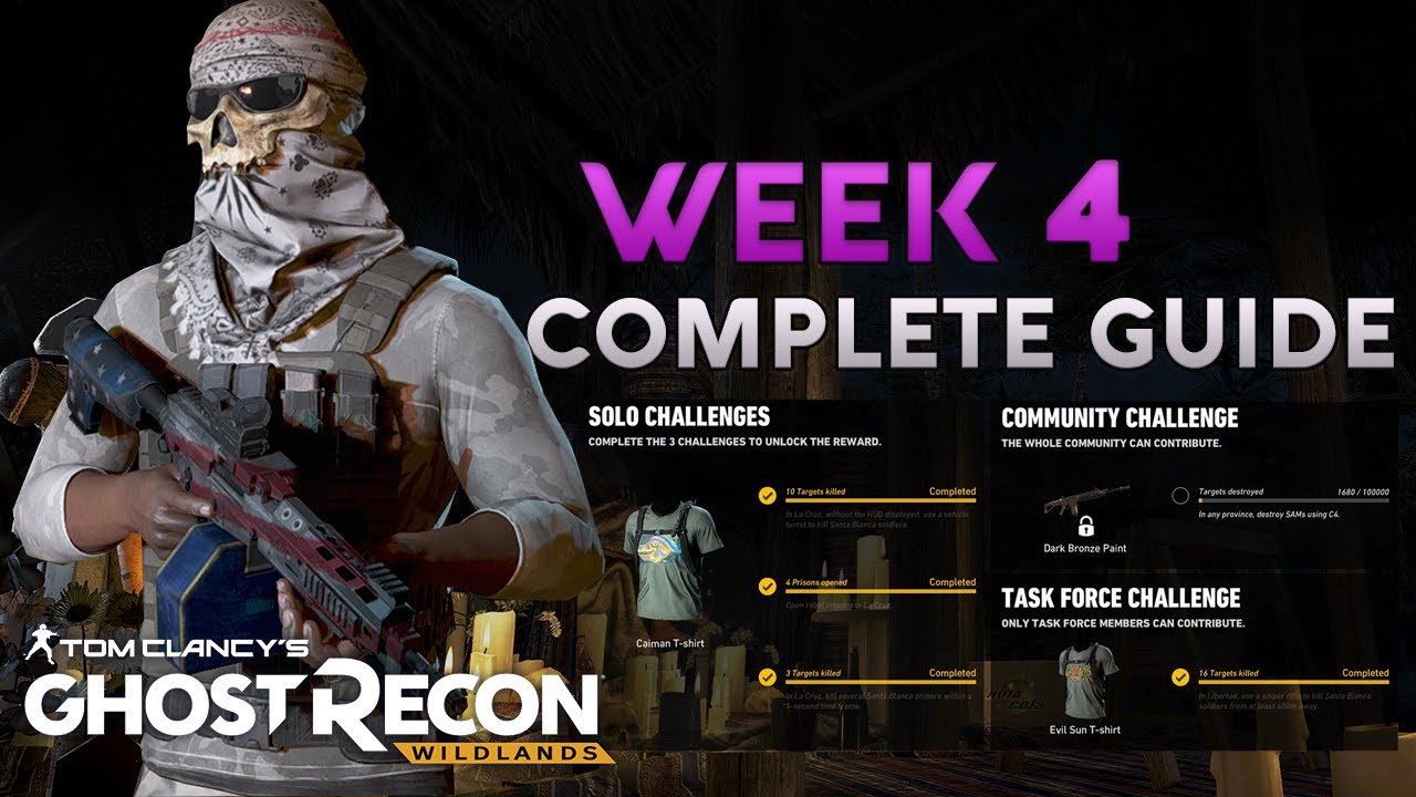 SEASON 2 WEEK 4 CHALLENGES GUIDE - GHOST RECON WILDLANDS - LIVE SEASON CHALLENGES GUIDE