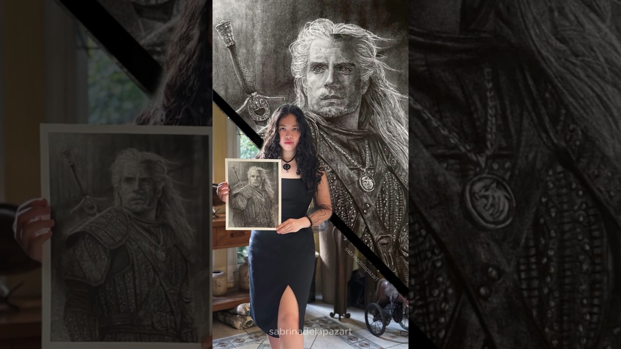 Drawing Henry Cavill as Geralt of Rivia from The Witcher 🐺⚔️ 