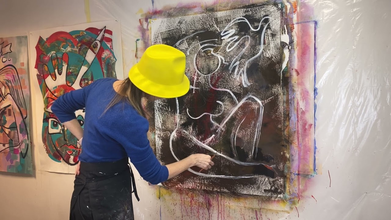 Acrylmalerei als Mittel gegen innere Erschütterung. 