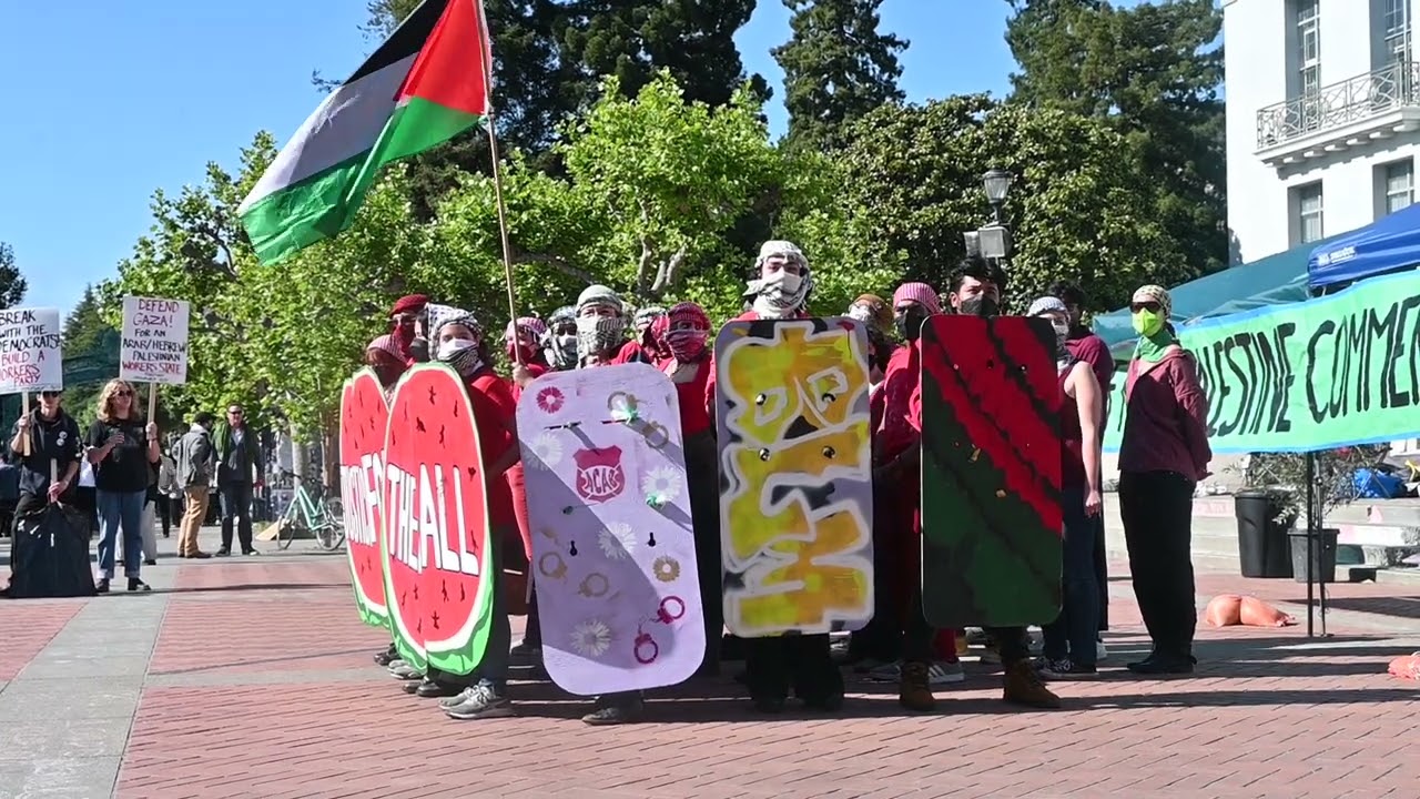 UC Berkeley Grad Student speaks at Free Palestine Encampment