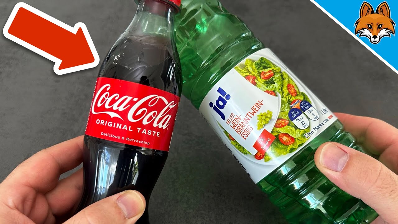 Mische Cola und Essig und STAUNE WAS PASSIERT💥(Genialer Trick)🤯