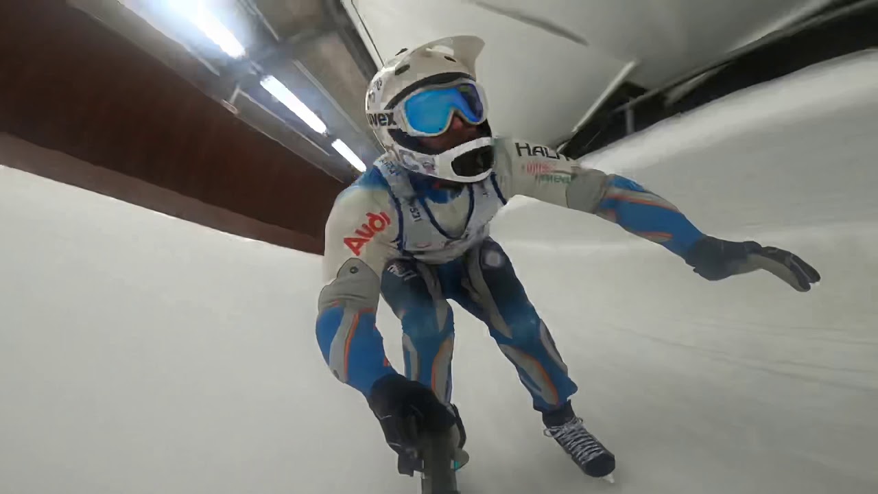 Ice On Fire Superfinal 2019. Skating down the bobsleigh track!