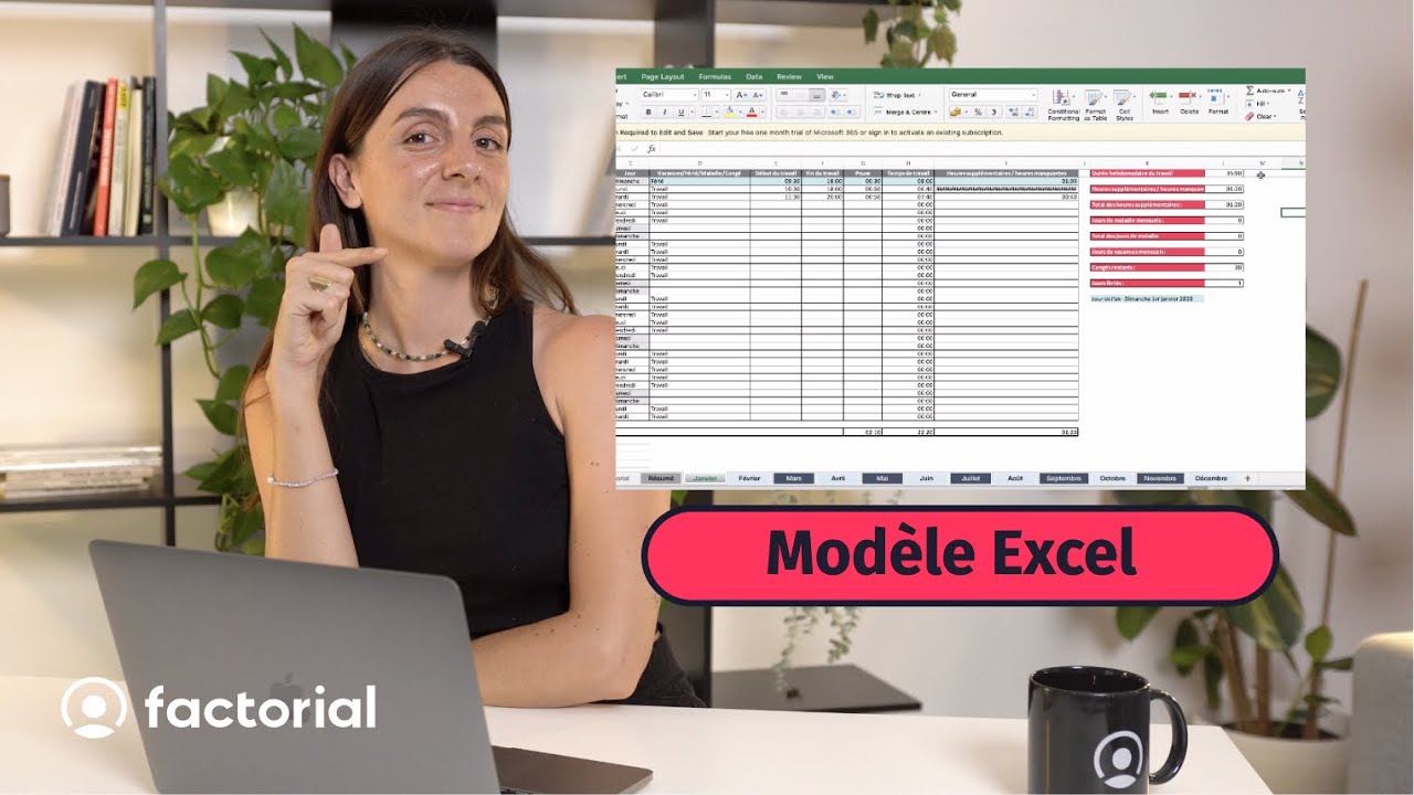 Modèle Excel - Calcul des heures supplémentaires, jours fériés et congés