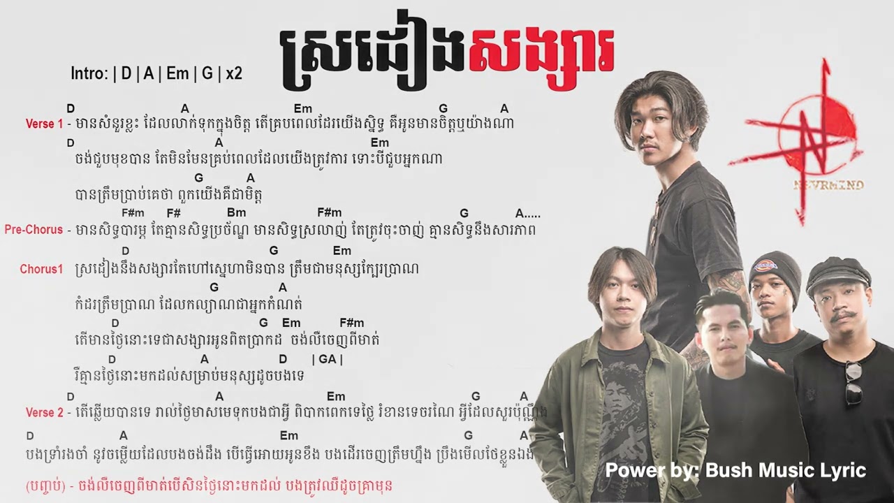 ស្រដៀងសង្សារ chord​ - Nevermind ( Lyrics & Chord ) - Chen | ​ចេន