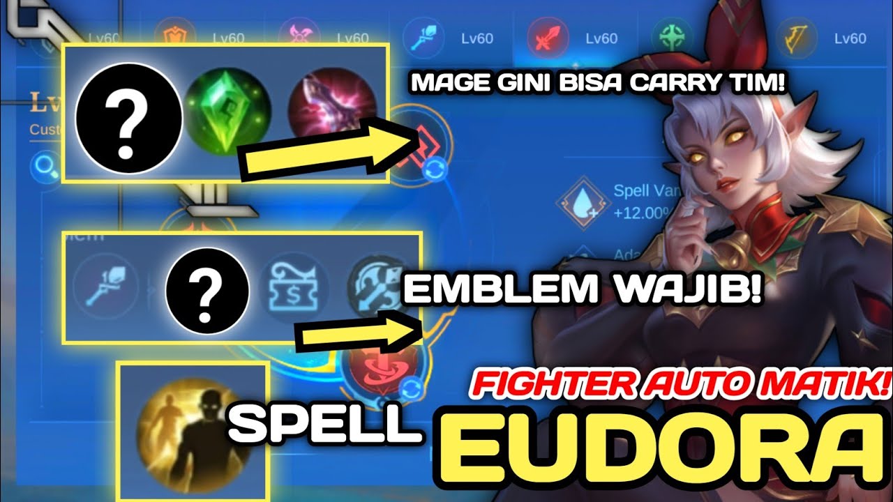 1 COMBO MATI TANPA AMPUN! BUILD EUDORA TERSAKIT 2025 SETTING EMBLEM DAN BUILD EUDORA TERSAKIT 2025