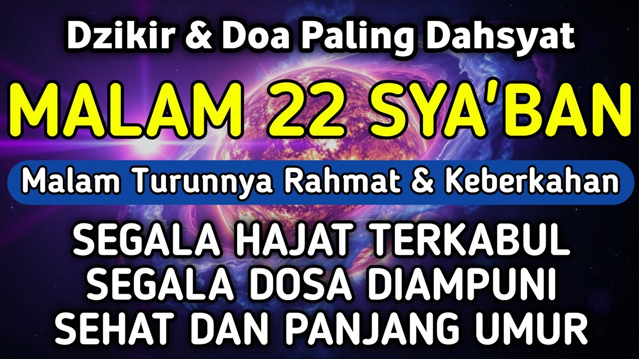 DZIKIR DI MALAM 22 SYA'BAN | DZIKIR MUSTAJAB 22 SYA'BAN - Alaa Aqel