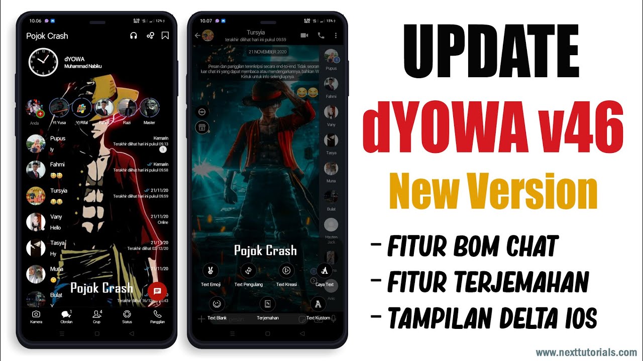 UPDATE!! WhatsApp dYOWA Terbaru 2021 Latest Version v46 - Fitur Terlengkap Tampilan Delta iOS