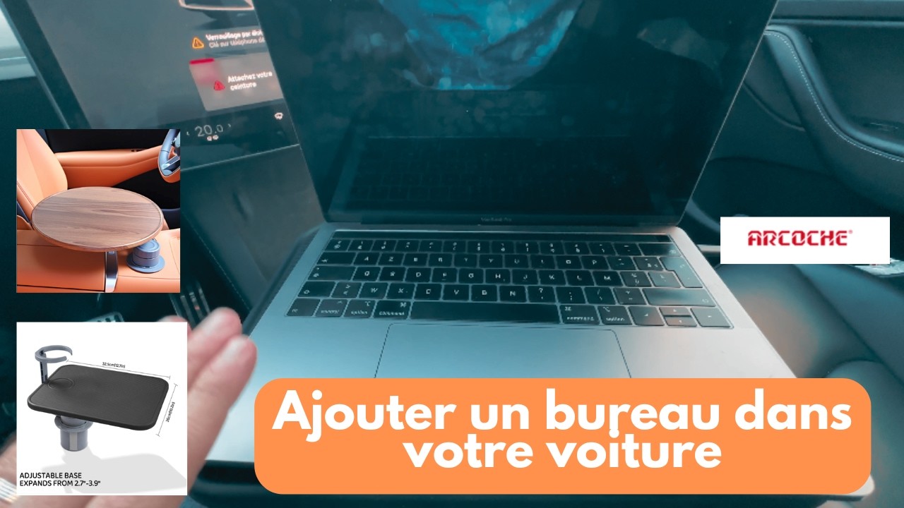 Ajouter un bureau  ou table rotative dans votre voiture [Tesla Model Y et 3]
