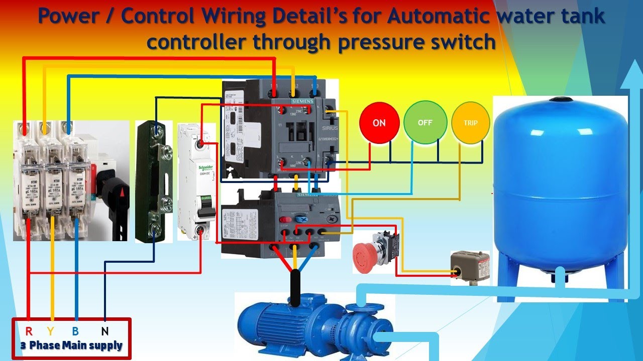 Automatic water maintaining in tank using pressure switch | water level maintaining - Tamil